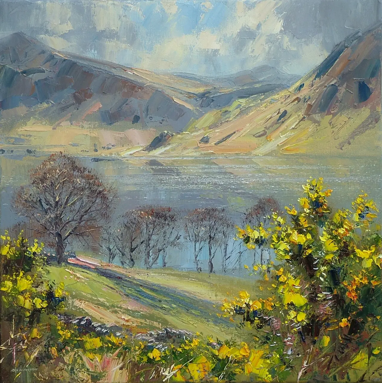 Rex Preston - april gorse, crummock water